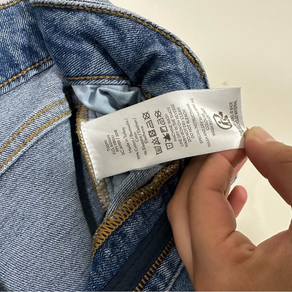 Boden Medium Wash Faded High Rise Relaxed Skinny Jeans - Picture 7 of 8